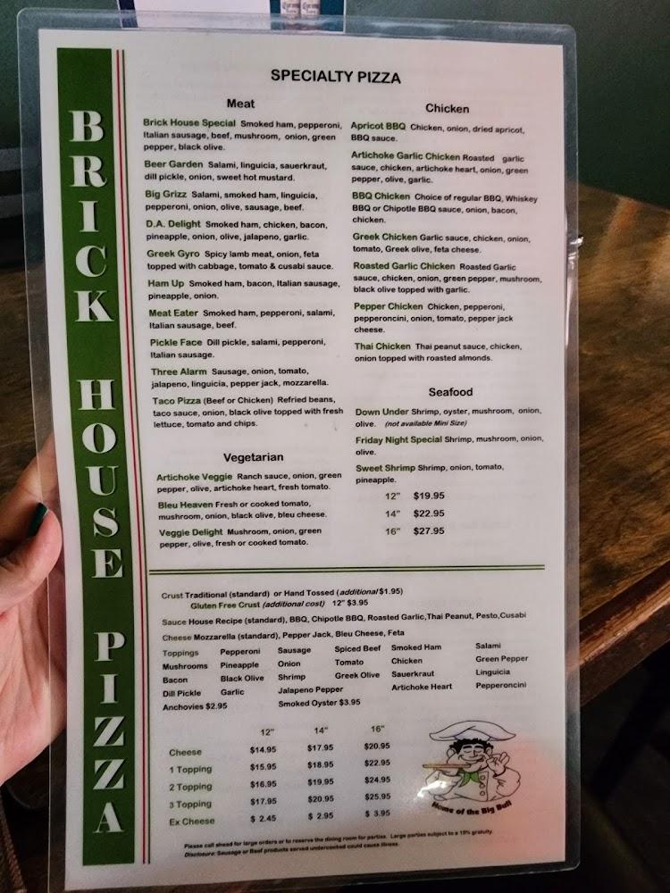 Brick House Pizza Menu image 4